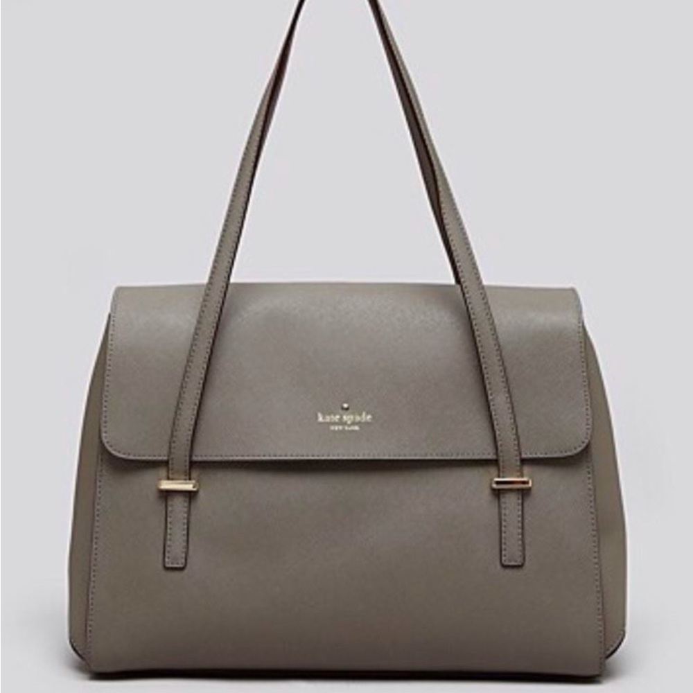 Kate Spade Grey Leather Tote Bag